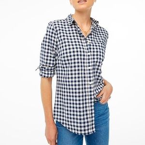 Gingham lightweight cotton shirt in signature fit